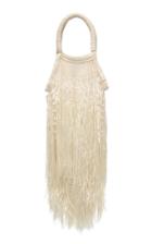 Petit Kouraj Ecru Mini Fringe Bag