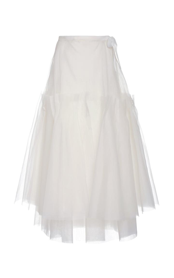 Brock Collection Ruffled Silk Midi Skirt