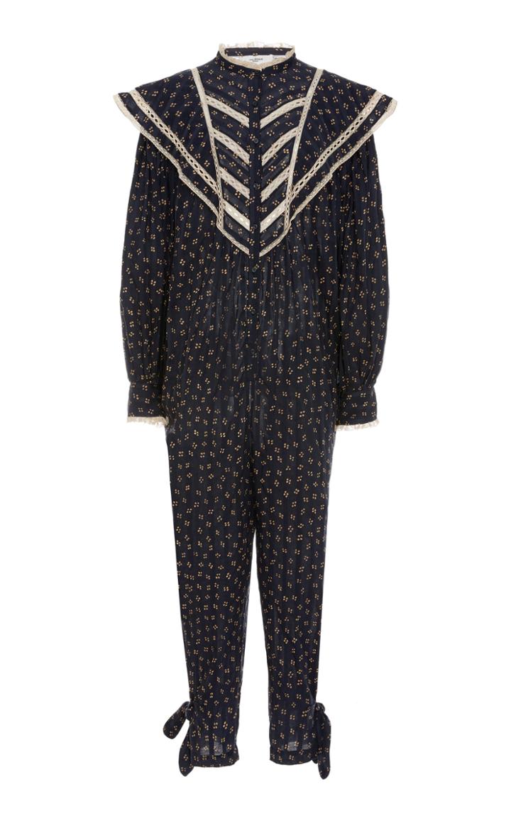 Isabel Marant Toile Realia Lace-trimmed Cotton Jumpsuit