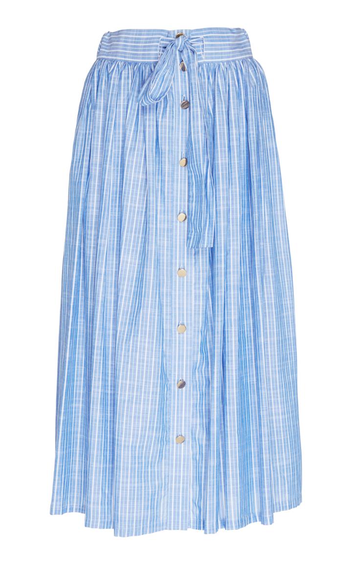Stella Jean Drawstring Midi Skirt