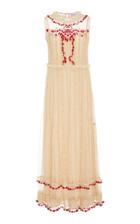 Red Valentino Micro Flower Embroidered Dress