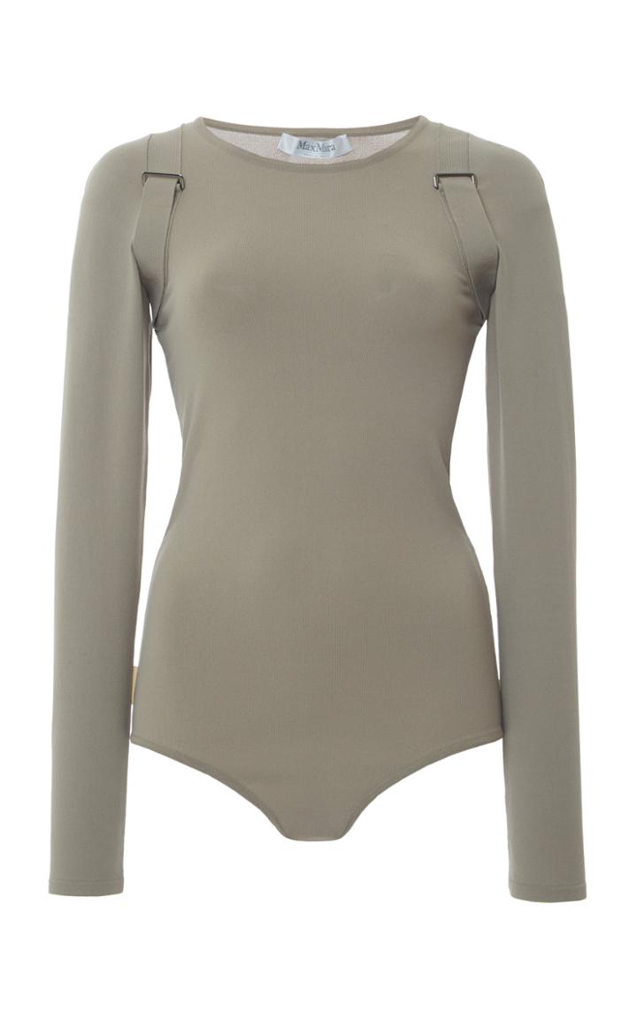 Moda Operandi Max Mara Villa Strap-detailed Ribbed-knit Sweater Size: Xs