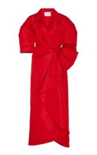 Carolina Herrera Knot-detailed Silk Dress