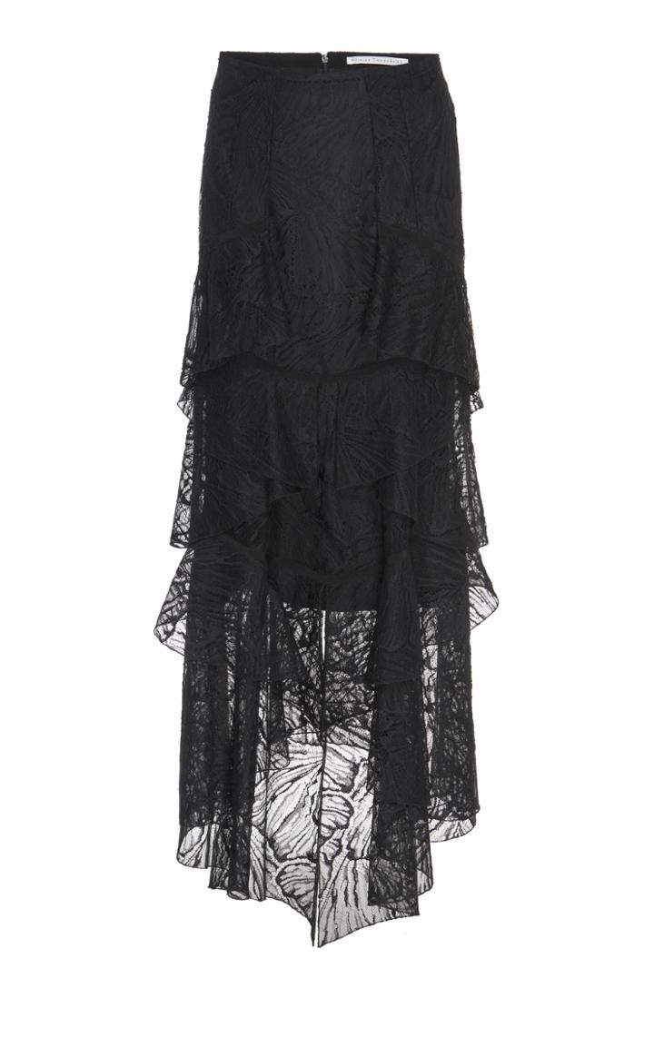 Olivier Theyskens Telsi Long Tiered Lace Skirt