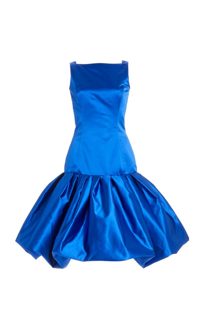 Moda Operandi Oscar De La Renta Ruffle Hem Sleeveless Silk Dress