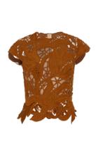 Moda Operandi Oscar De La Renta Moir Guipure Lace Top Size: 0