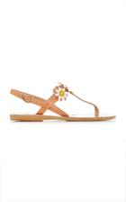Fabrizio Viti X Ancient Greek Sandals Sylvie Floral-embellished Leather Sandal