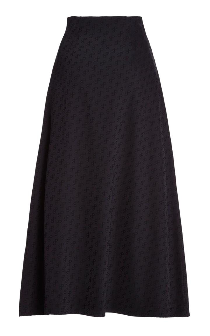 Moda Operandi Saks Potts Cobra Logo-print Jersey A-line Midi Skirt