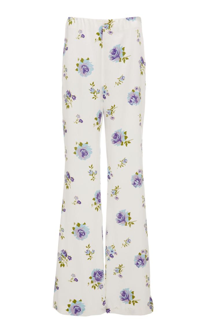 Les Reveries Wide Leg Silk Pants