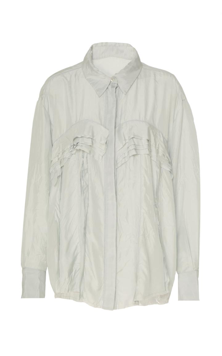 Moda Operandi Jason Wu Collection Ruffled Silk Habotai Blouse Size: 0
