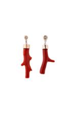 Moda Operandi Jacquie Aiche Diamond Coral Drop Studs