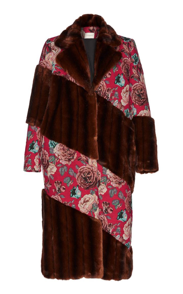 Giuseppe Di Morabito Faux Fur Jacquard Coat