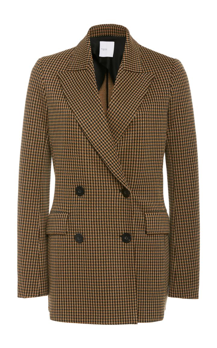 Rosetta Getty Checked Double-breasted Blazer Jacket