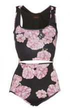 Giambattista Valli Floral Bikini Top And Button