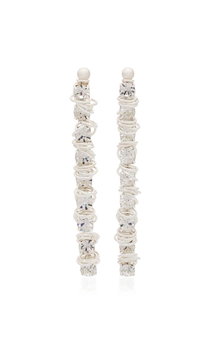 Moutton Collet X Project Gold-plated, Silver And Crystal Earrings