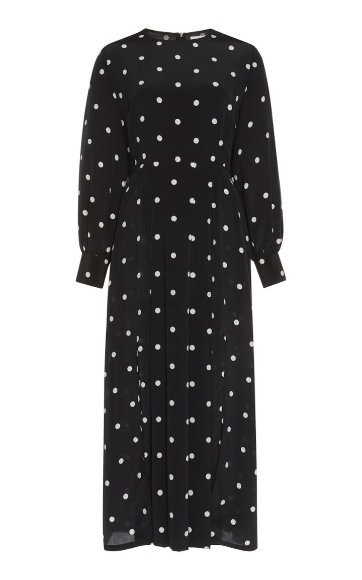 Rixo Emma Silk Balloon Sleeve Dress