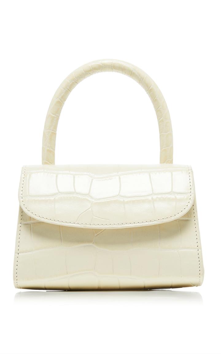 Moda Operandi By Far Mini Croc-effect Leather Top Handle Bag