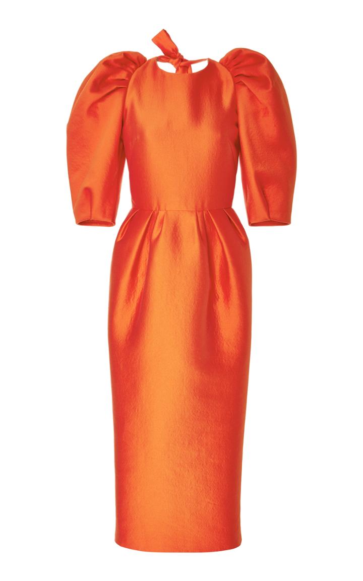 Bibhu Mohapatra Puff Sleeve Midi Dress