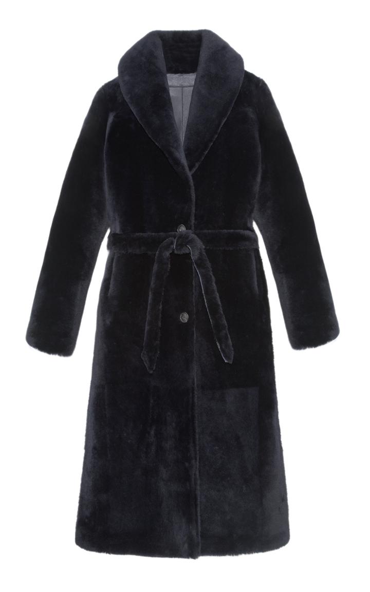 Moda Operandi Pologeorgis The Madison Belted Shearling Reversible Coat