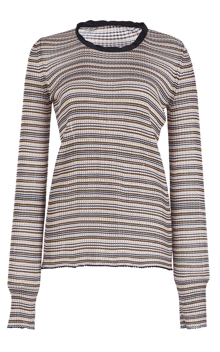 Sonia Rykiel Fluid Striped Long Sleeve Sweater