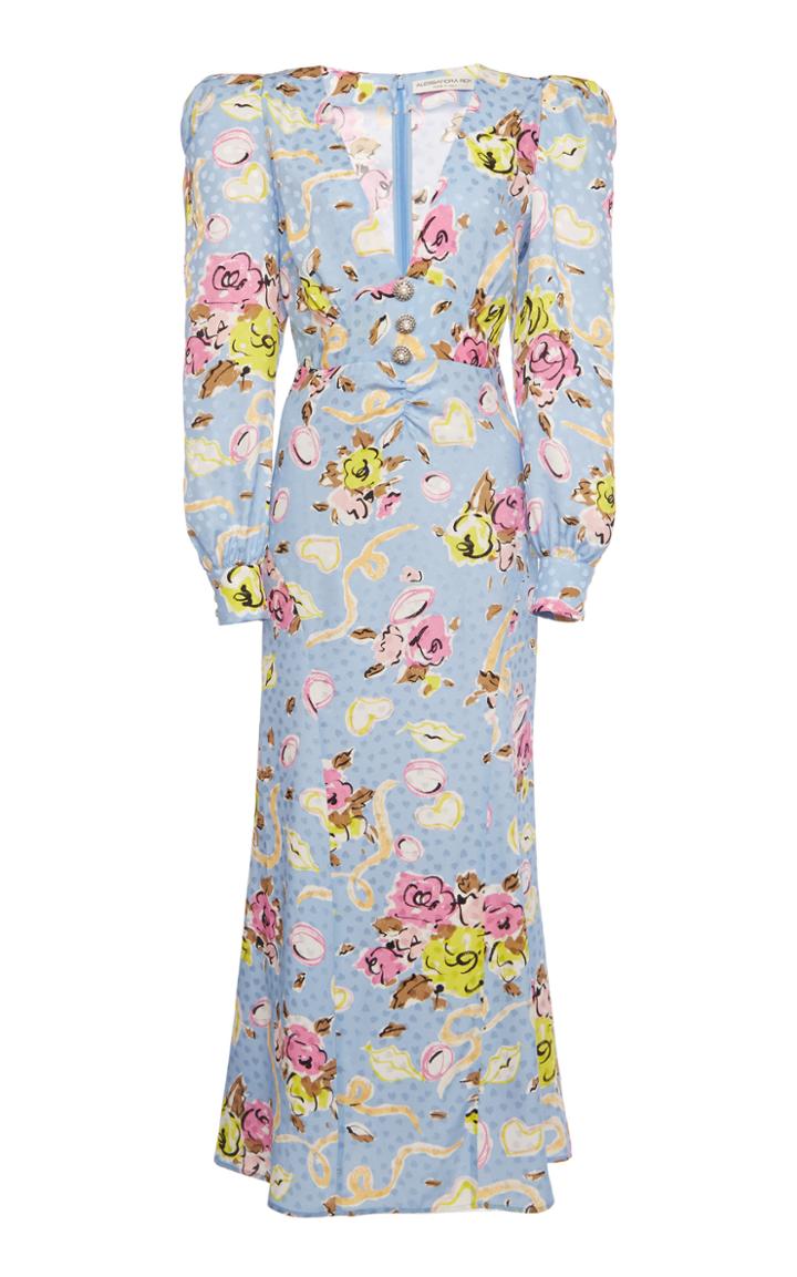 Moda Operandi Alessandra Rich Floral-printed Silk Dress