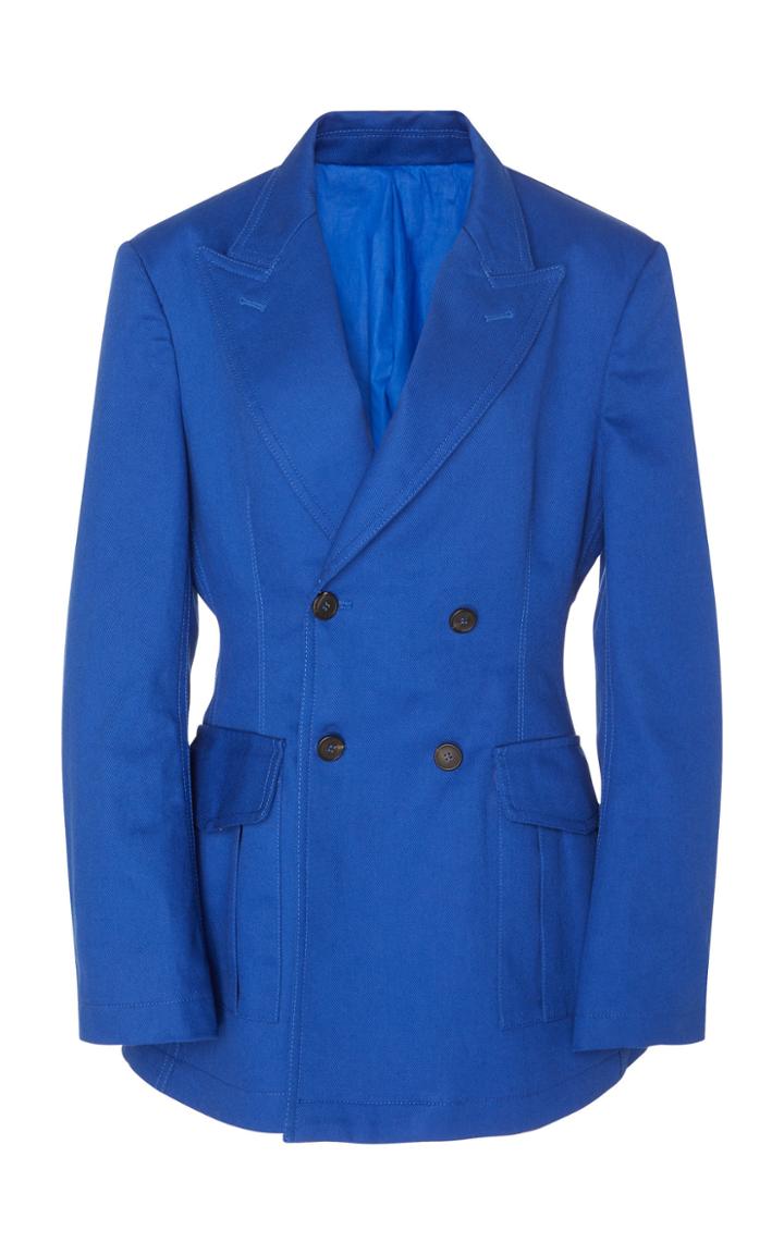 Matthew Adams Dolan Oversized Curved Sleeve Cotton Blazer