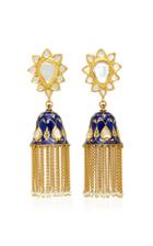 Amrapali One-of-a-kind Diamond Pearl And Enamel Tassel Earrings