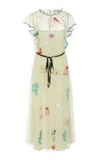 Red Valentino Bead Embroidered Tulle Dress