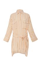 Faithfull Striped Debbie Mini Shirt Dress