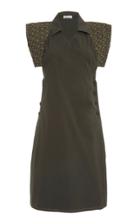 Tomas Maier Short Sleeve Collared Wrap Dress