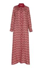For Restless Sleepers Elpis Chain Printed Silk Dress
