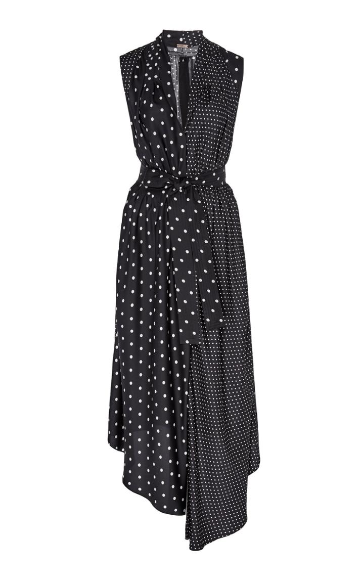 Moda Operandi Adam Lippes Sleeveless Printed Twill Asymmetrical Dress Size: 0