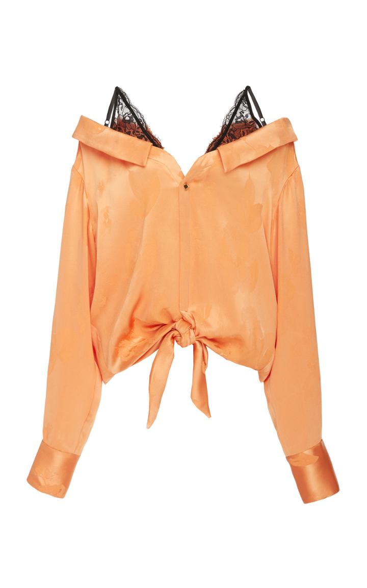 Hellessy Fontana Satin-effect Jacquard Blouse