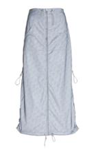 Saks Potts Monogrammed Reflective Shell Midi Skirt