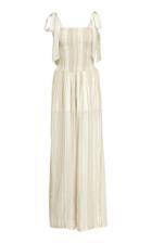My Beachy Side Tul Striped Cotton Jumpsuit
