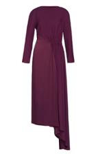 Lake Studio Asymmetric Gathered Jersey Midi Dress