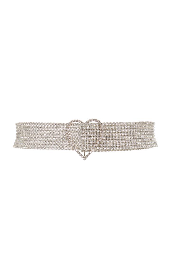 Markarian Dolly Heart-accent Rhinestone-embellished Brass Belt