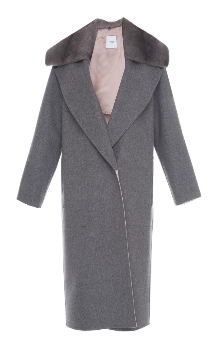 Agnona Cashmere Bicolor Trench Coat