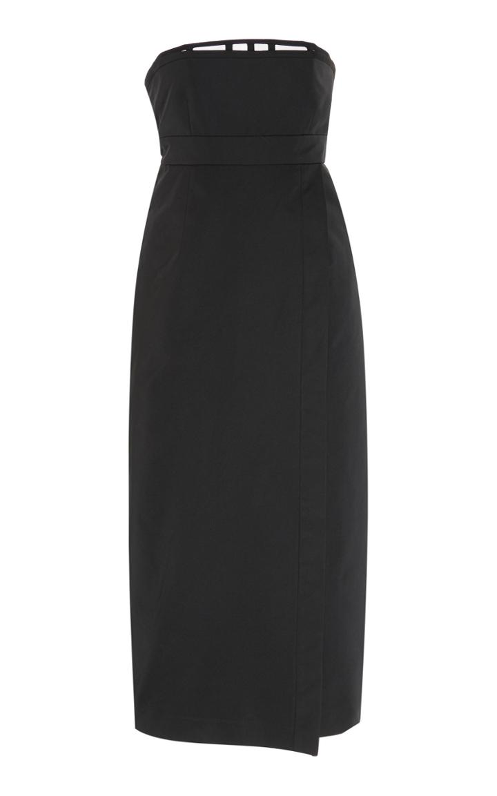 Rochas Strapless Satin Dress