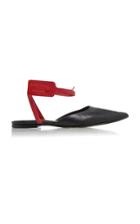Off-white C/o Virgil Abloh Zip-tie Leather Point-toe Flats