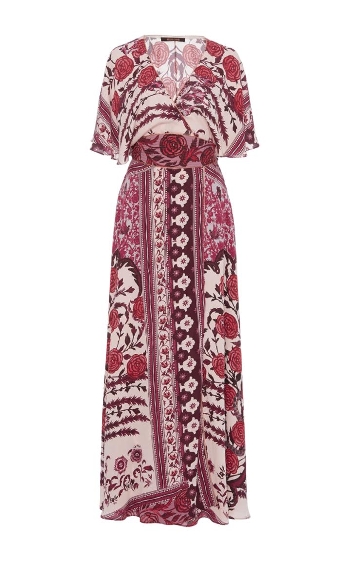 Roberto Cavalli Printed Wrap Maxi Dress