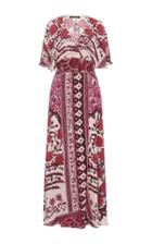 Roberto Cavalli Printed Wrap Maxi Dress