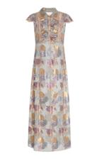 Anna Sui Bijou Roses Lurex Jacquard Dress