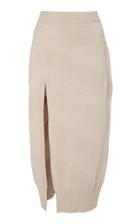 Zeynep Aray Deep Slit Knit Skirt