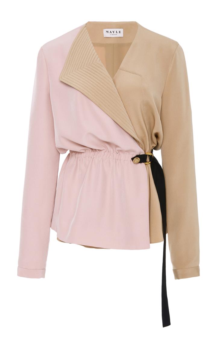 Maison Mayle Belted Domino Jacket