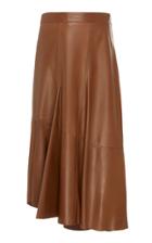 Brunello Cucinelli High-waisted Leather Midi Skirt