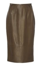 Rochas Leather Pencil Skirt