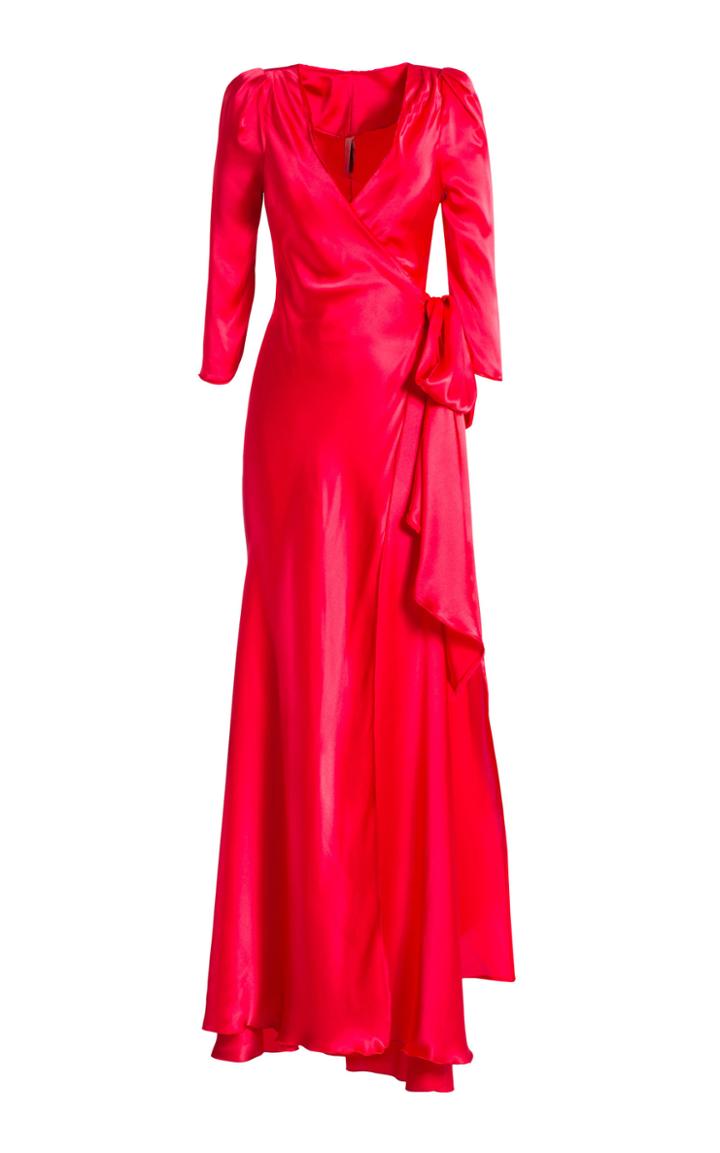 Maria Lucia Hohan Gizeh Wrap Silk Maxi Dress