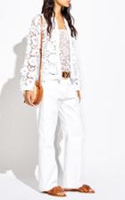 Moda Operandi Valentino Floral-appliqued Cotton Lace Jacket