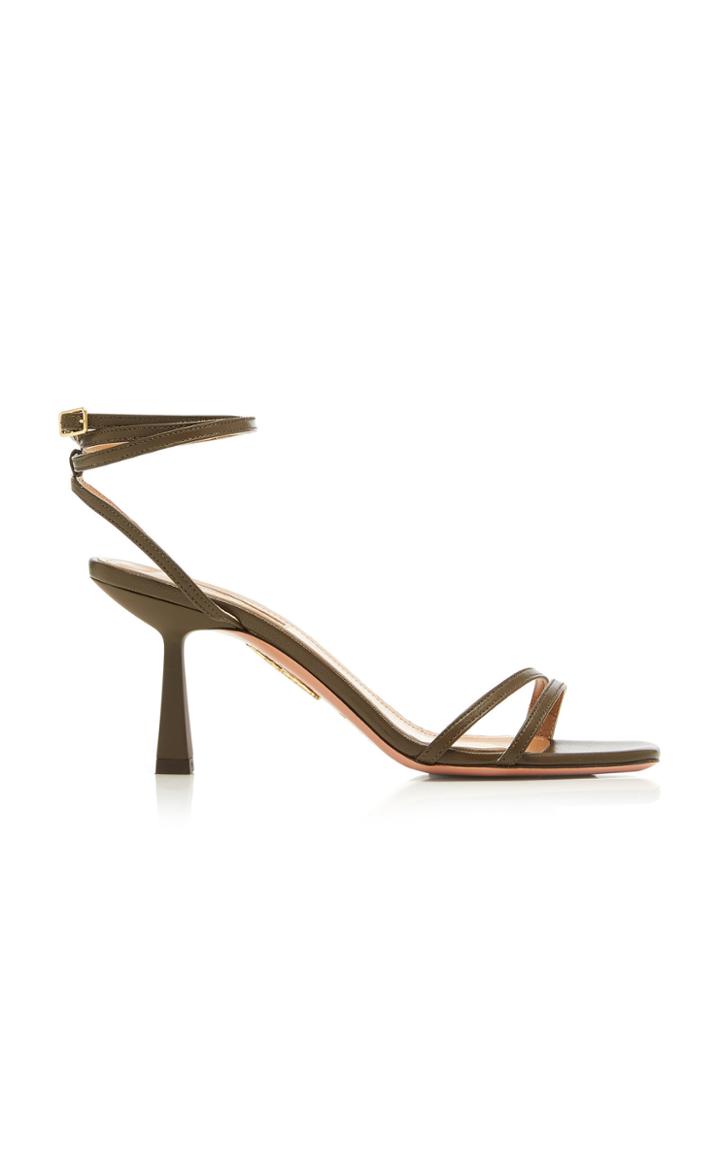 Aquazzura Isabel Leather Sandals Size: 35
